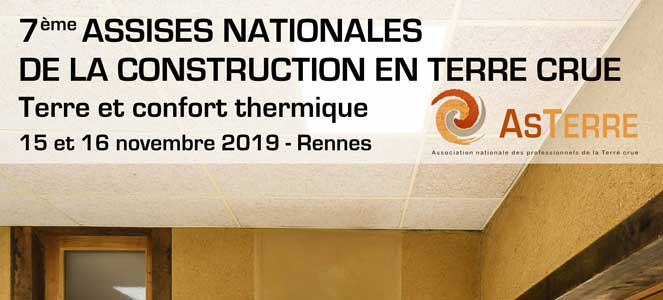 15 et 16 novembre 2019 : 7ème Assises de la construction en terre crue