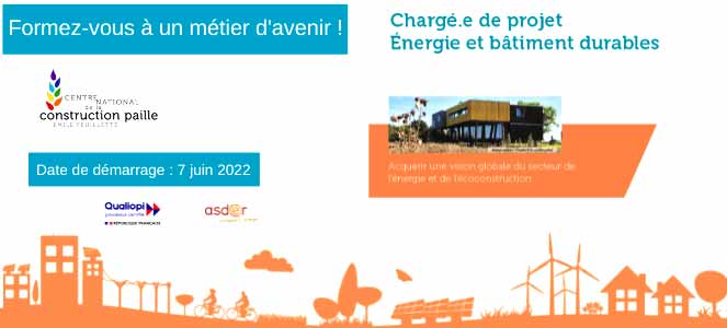 Formation chargé.e de projet Energie et bâtiment durables